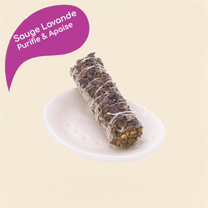 Acheter bâtonnet de sauge blanche avec lavande pour profiter de ses propriétés spirituelles et relaxantes