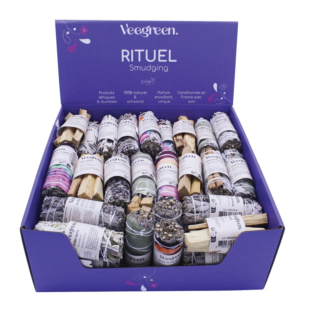 Prêt à vendre Rituel Smudging 63pcs Veegreen