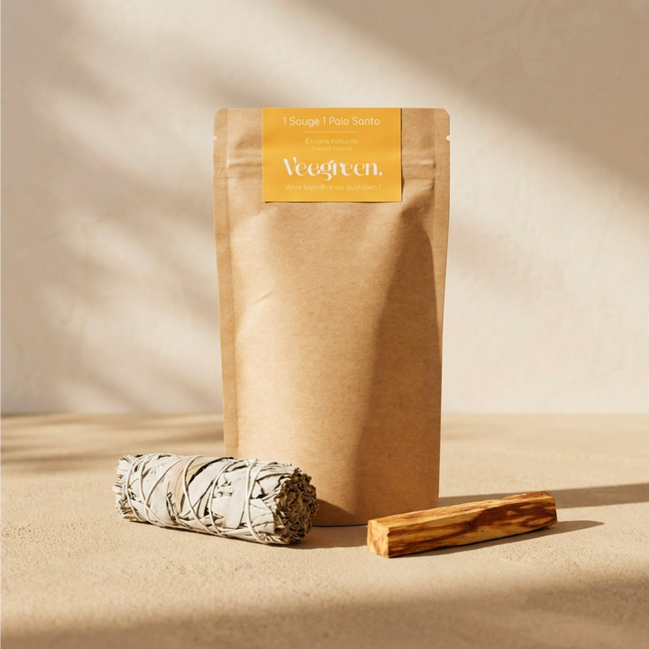 Weißer Salbei -Tasche und Palo Santo